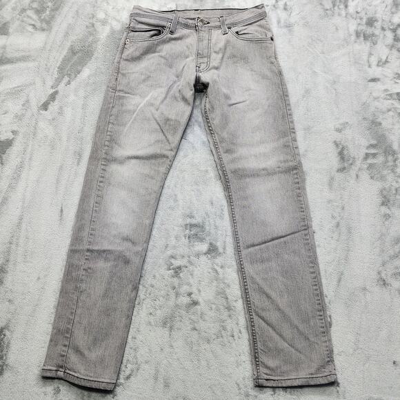 Levi's Jeans Mens W29 L30 Gray 514 Slim Straight Athletic Distressed Denim - Picture 1 of 14
